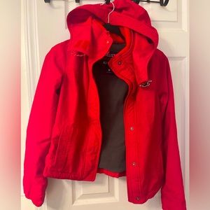 Hollister Red All-Weather Jacket Medium size brand new!
